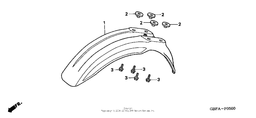 CR80RB Переднее крыло