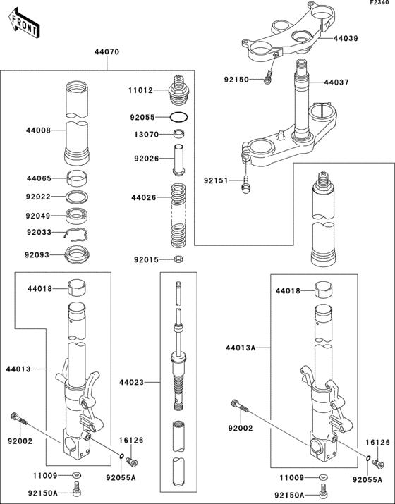 Front fork(zx900-b1/b2)