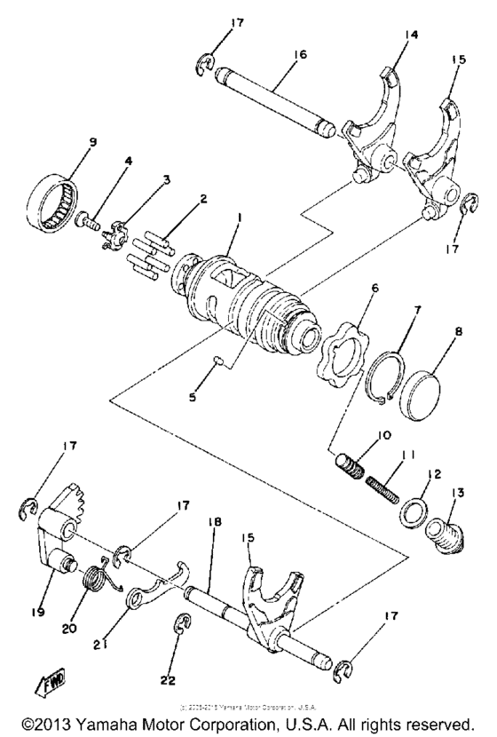 Shift cam - fork