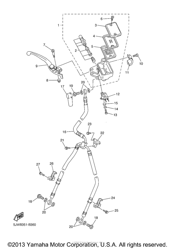FJR1300 Главный тормозной цилиндр