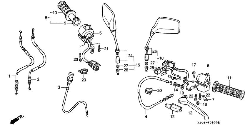 Handle lever/switch/cable