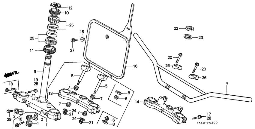 Handle pipe/top bridge/ steering stem