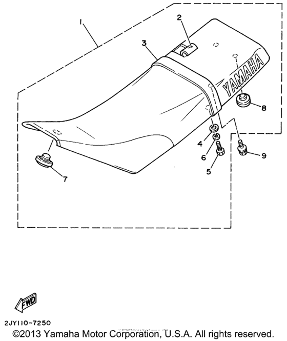 TW200H Сиденье