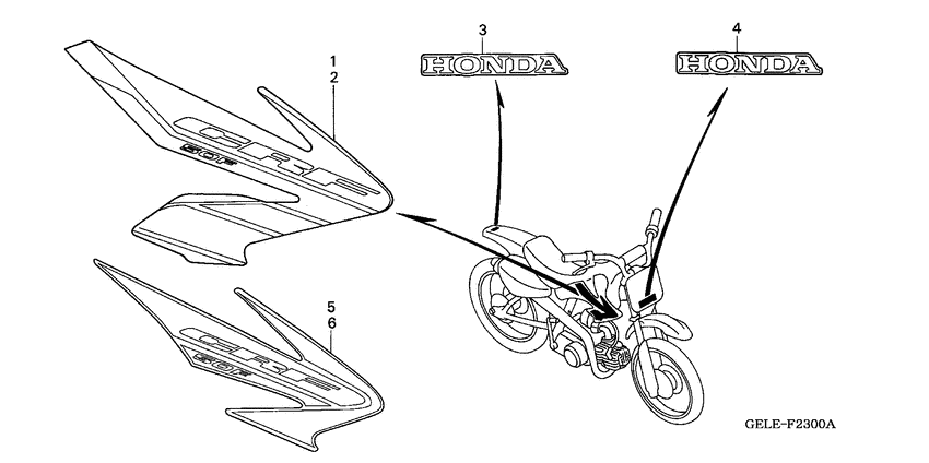 CRF50F Mark / stripe