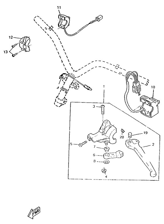 Handle switch. lever