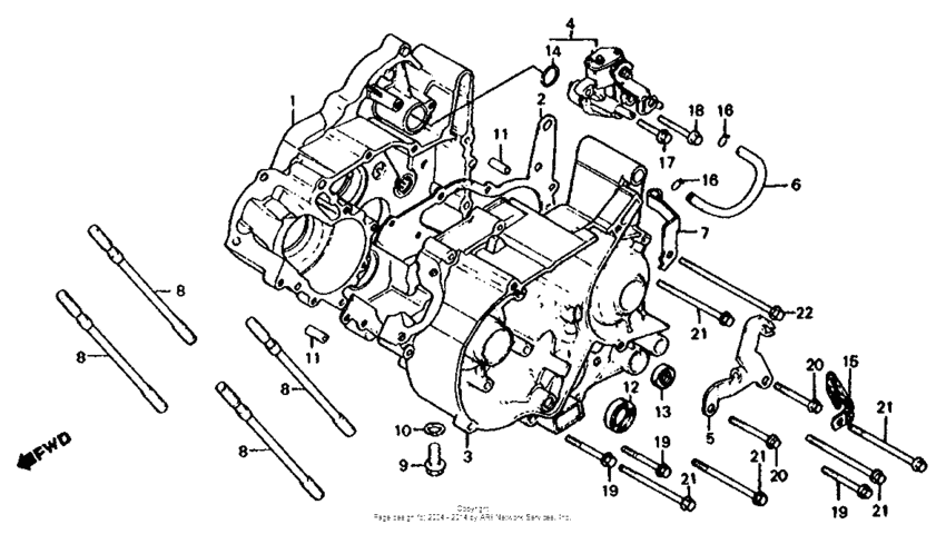 Crankcase + oil pump