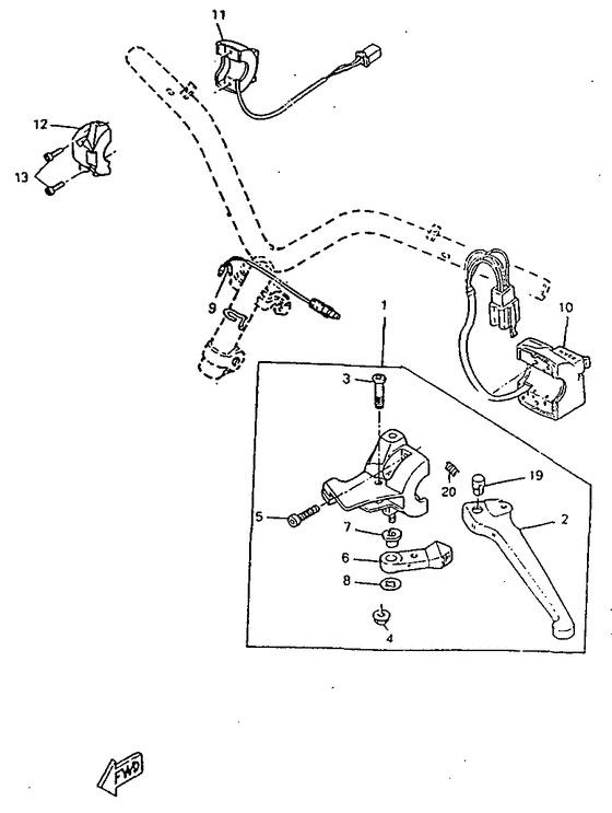 Handle switch. lever