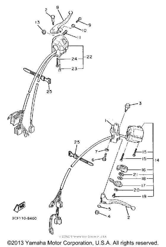 XV1100U Рулевые переключатели