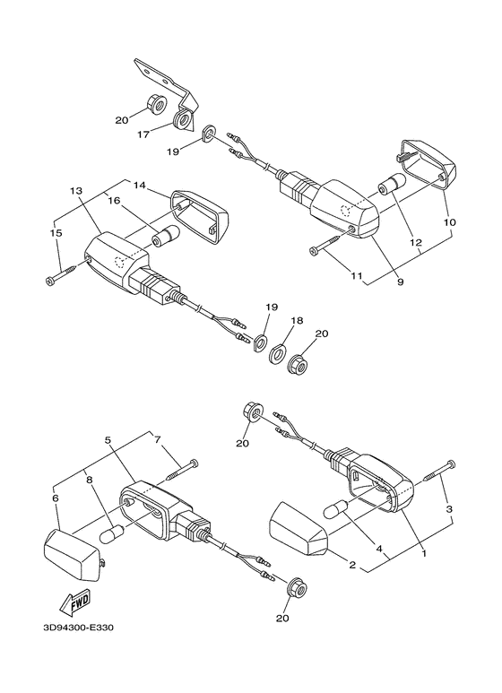YBR125ED Поворотники