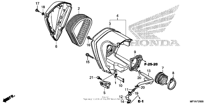 VT1300CS (ABS) Воздушный фильтр