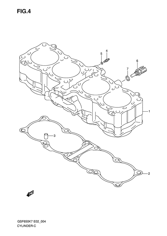 GSF650S Цилиндр
