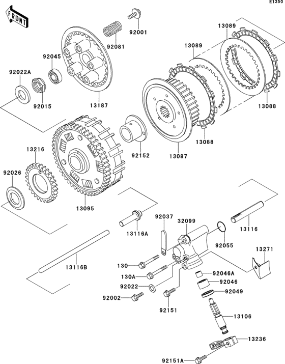 EJ650 Сцепление