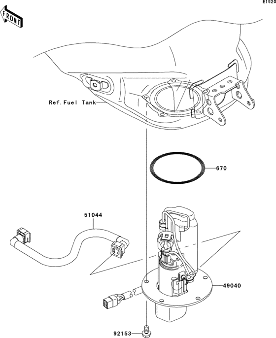 ZX1000 Топливный насос