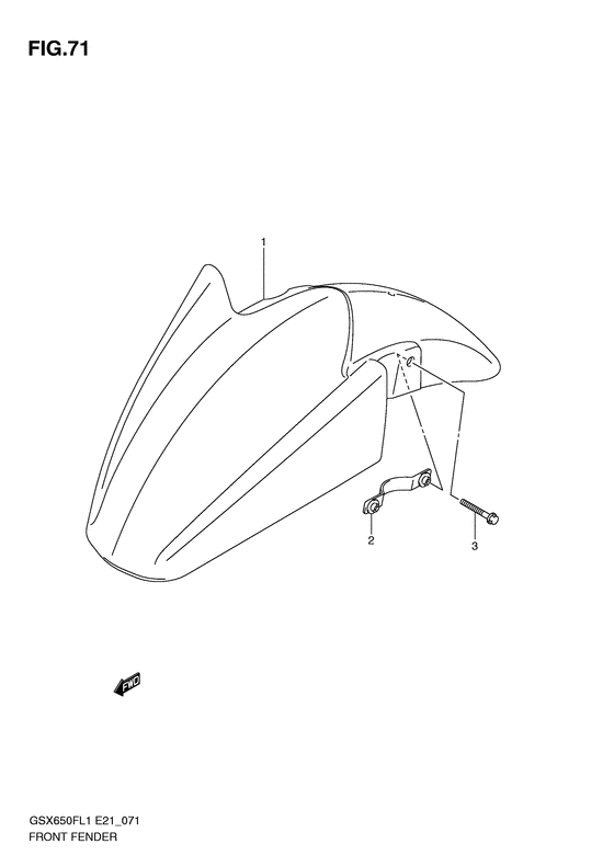 GSX650F Переднее крыло