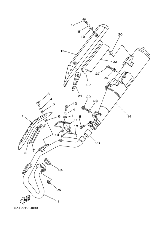 XG250 Выхлопная система