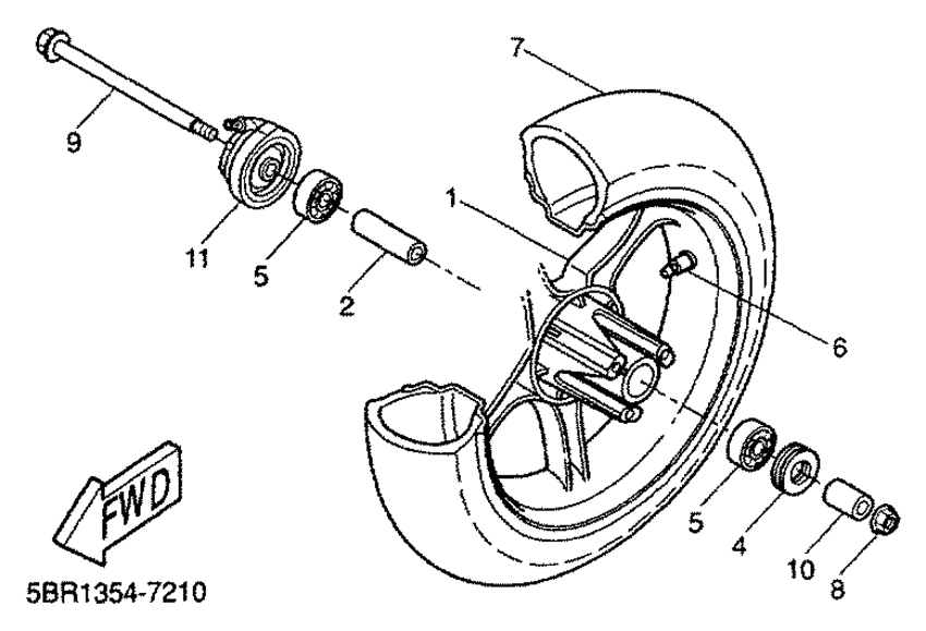YQ50 Переднее колесо
