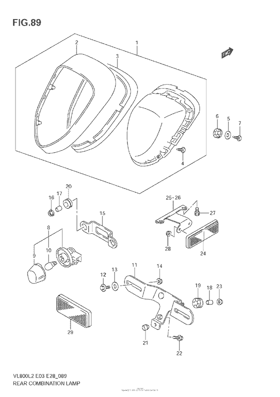 VZ800 Rear Combination Lamp (Vl800  E28)