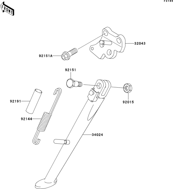 ZX600 Подножка