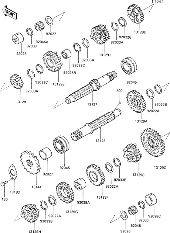 ZX500 Трансмиссия