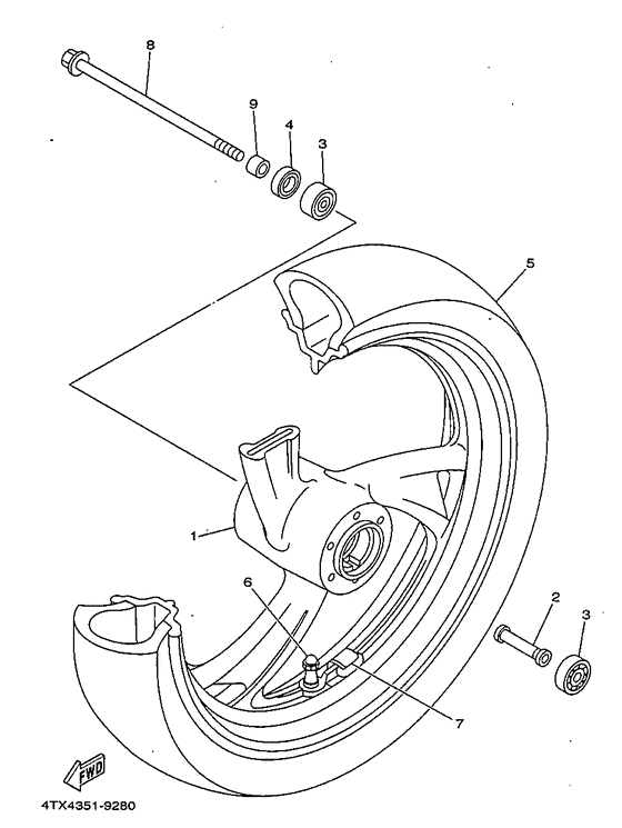 TDM850L Переднее колесо