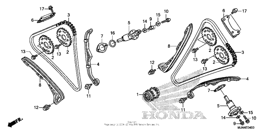 Cam chain + tensioner