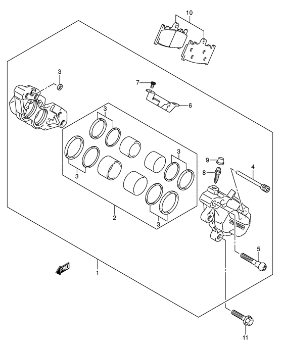 SV1000 Передний суппорт