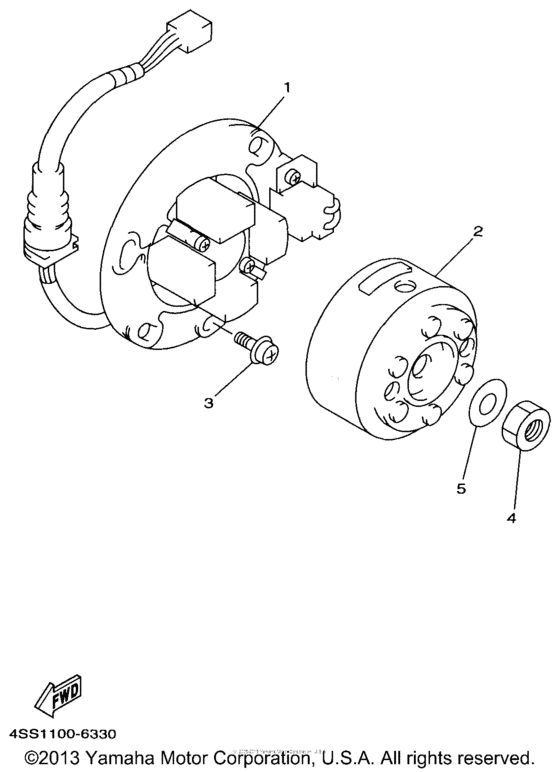 YZ125J1 Генератор