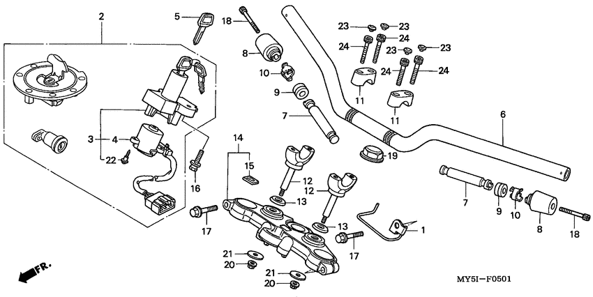 Handle pipe/top bridge