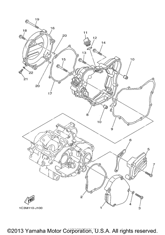YZ125B1 Боковые крышки