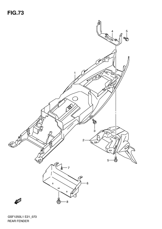 GSF1250 (ABS) Заднее крыло