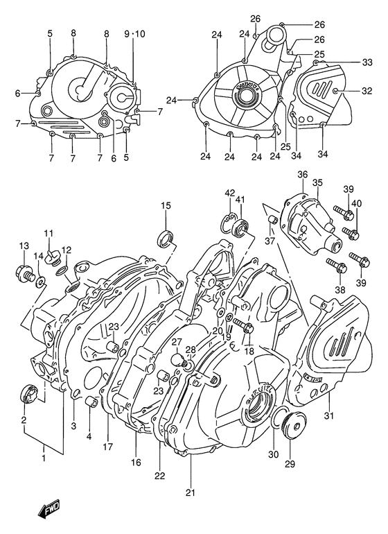 Crankcase cover ass`y  (v