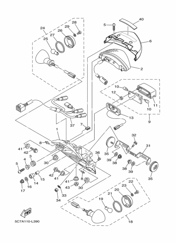 Taillight unit ass`y