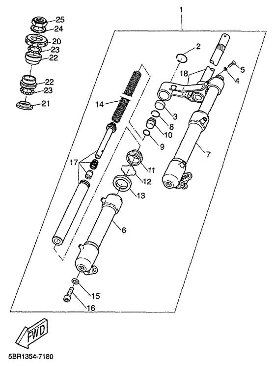 YQ50 Передняя вилка
