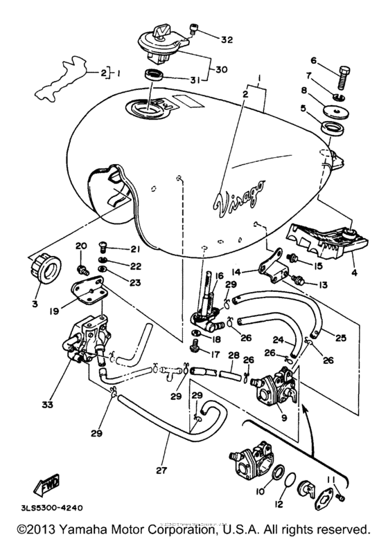 XV250 Топливный бак