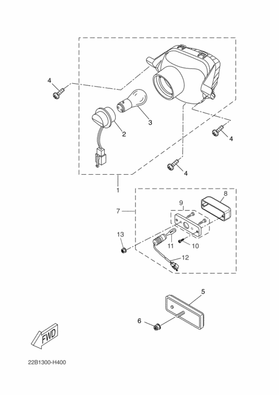 Taillight unit ass`y