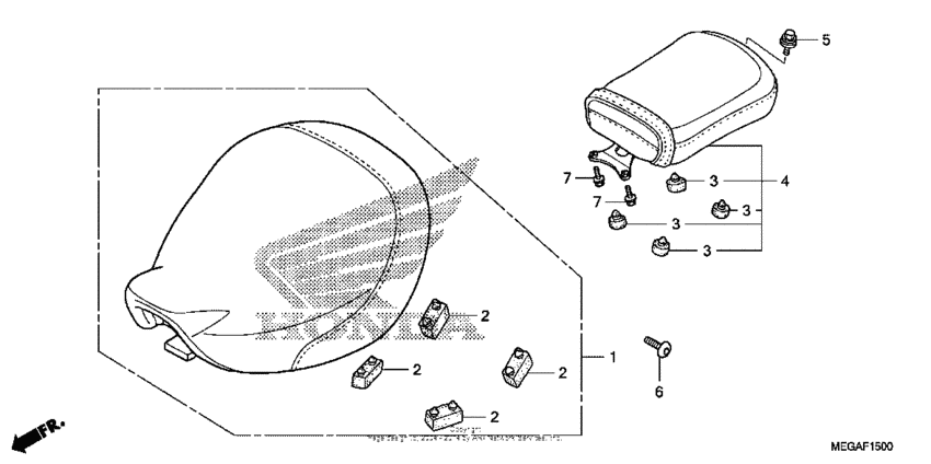 VT750C Сиденье