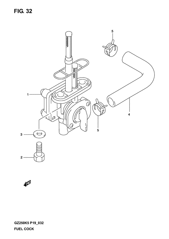 GZ250 Топливный кран
