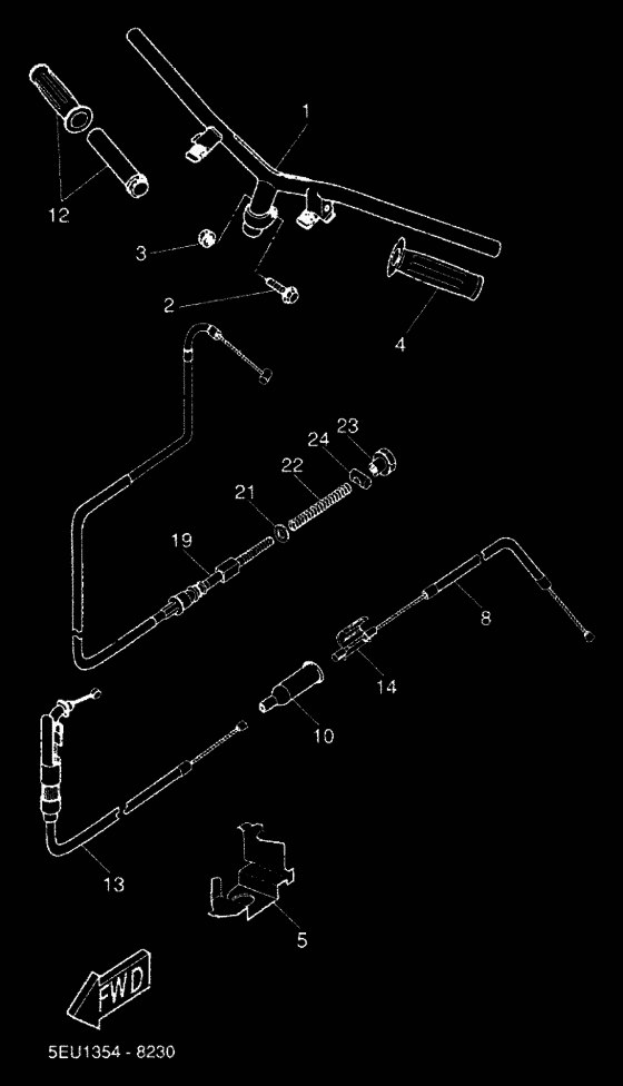 YH50 Рулевой рычаг и кабель