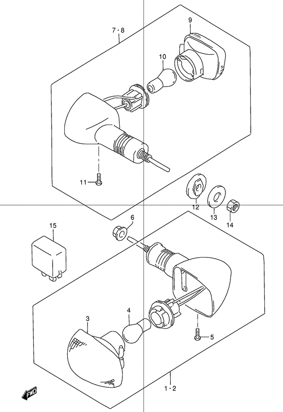 GSX1200 Поворотники