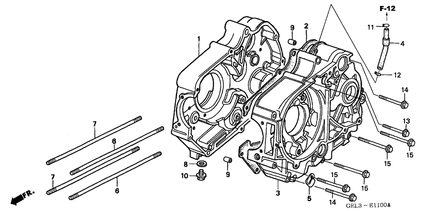 XR50R Картер двигателя