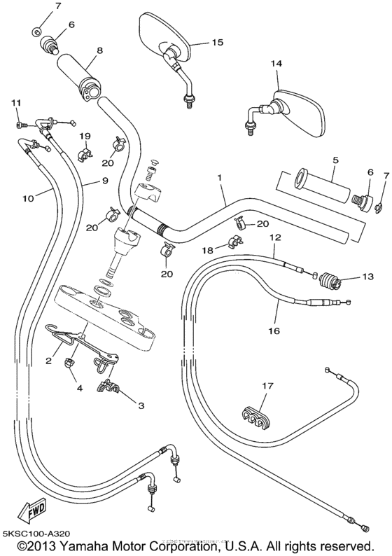 XVS1100AP Троса