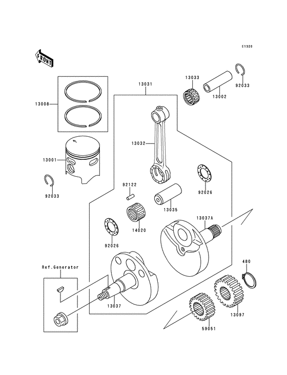 Crankshaft/piston