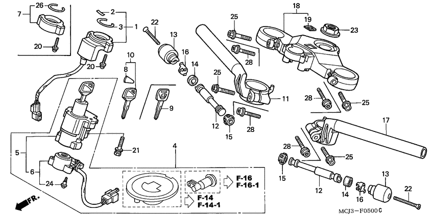 Handle pipe/top bridge