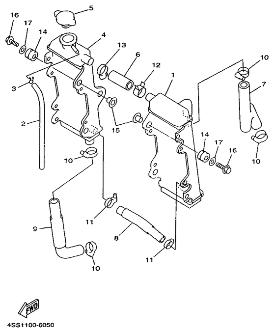 YZ125 Radiator. hose