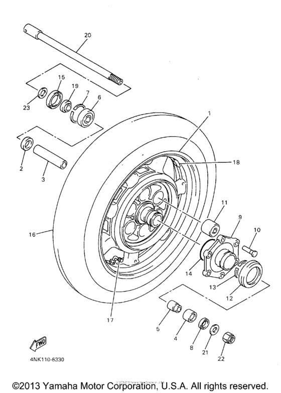 XVZ13AJ Переднее колесо