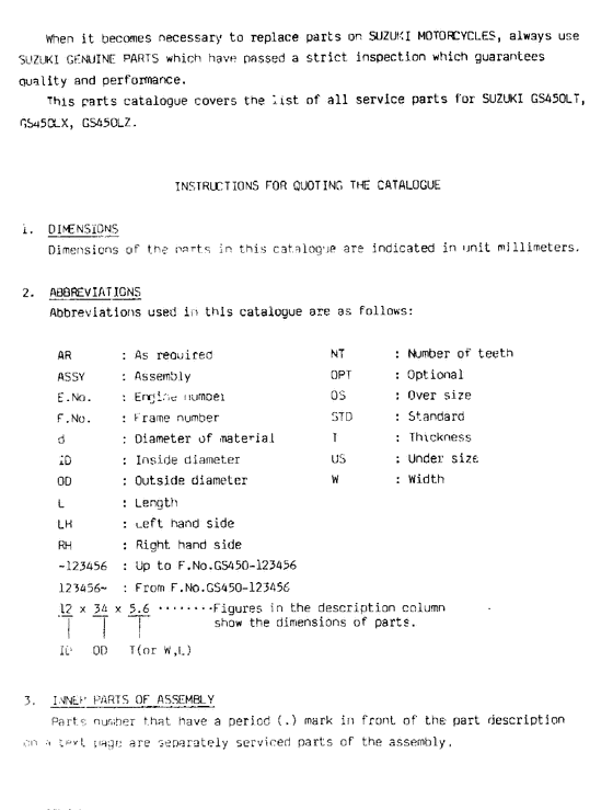 GS450 Catalog preface
