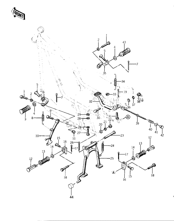 Footrests/stands/brake pedal