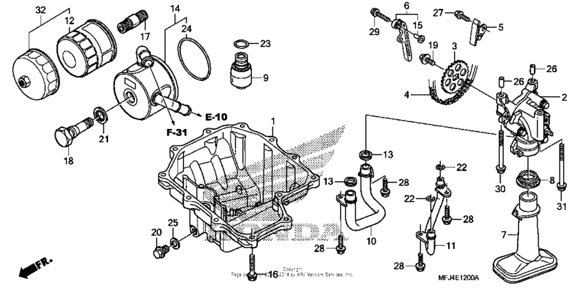 CBR600RR (ABS) Oil pan + oil pump