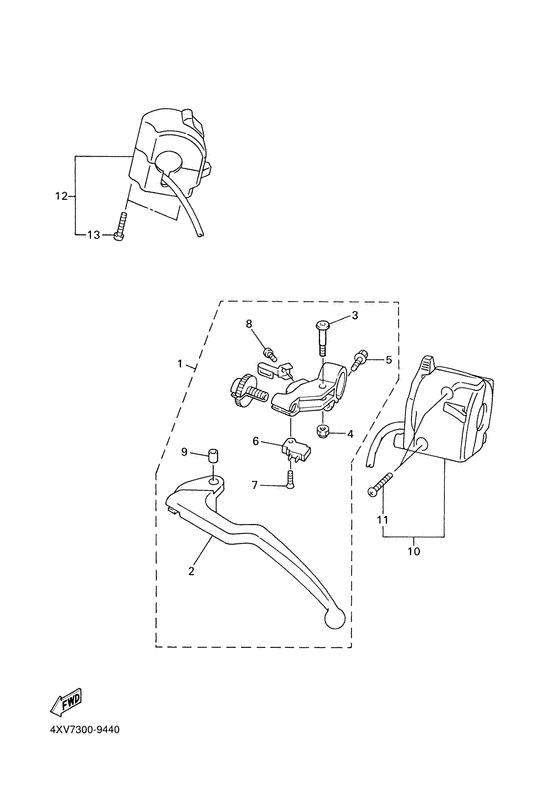Handle switch. lever