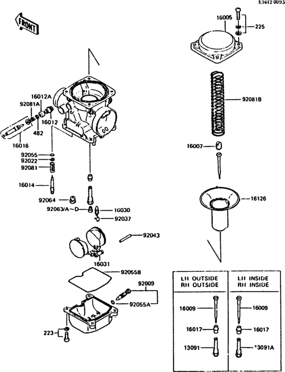 Carburetor parts(zx550-a4/a5)